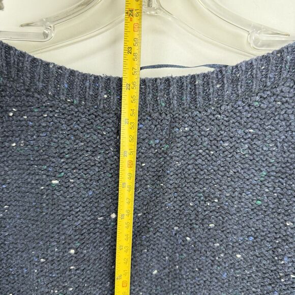 St John's Bay Women's Long Sleeve Cable Knit Sweater Size MP Blue Marble - Picture 13 of 16